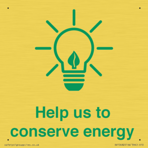 Help us to conserve energy 